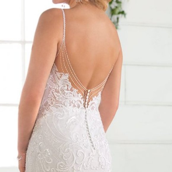 Essence of Australia White Wedding Dress Street Size 6 NEW and Unaltered - Picture 4 of 6